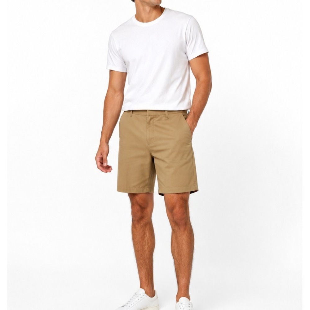 Nike Golf Dri-Fit Shorts Men 34 Beige Stretch Standard Fit Lightweight Athletic
